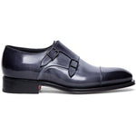 Santoni Dithered GACN51 Double Monkstrap Shoes Blue