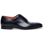 Santoni Dole SLFN01 Cap Toe Oxfords Black