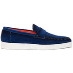 Santoni Dowdy GEXU48 Suede Loafers Blue