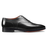 Santoni Eamon 1 Cap Toe Oxfords Black