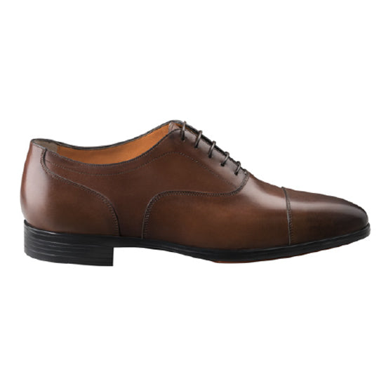 Santoni Eamon 2 Cap Toe Oxford Brown