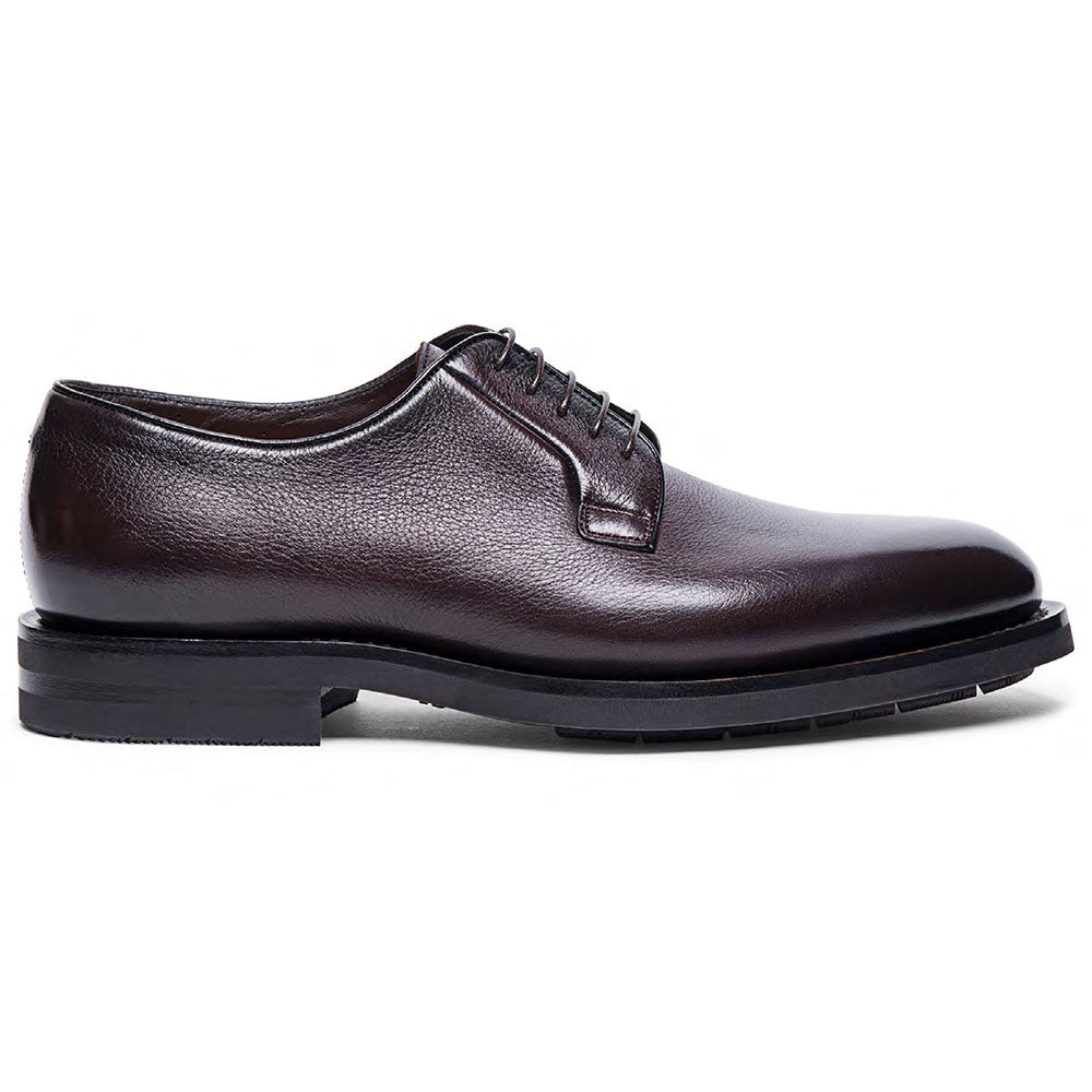 Santoni Ensley Tumbled Calfskin Shoes Burgundy