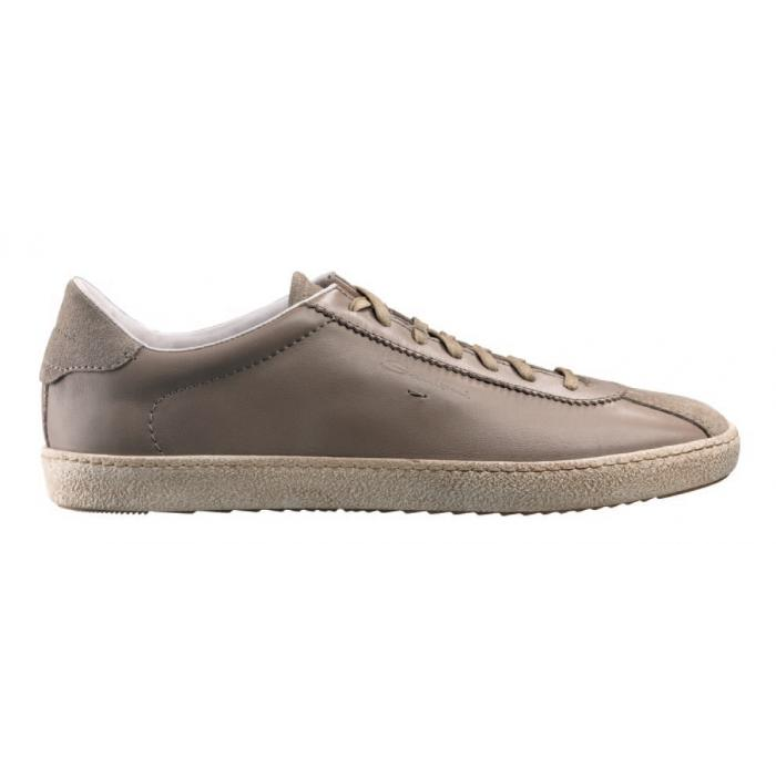 Santoni Escolar K5 Baby Calfskin Sneakers Taupe