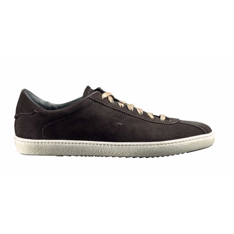Santoni Escolar S3 Suede Sneakers Dark Brown