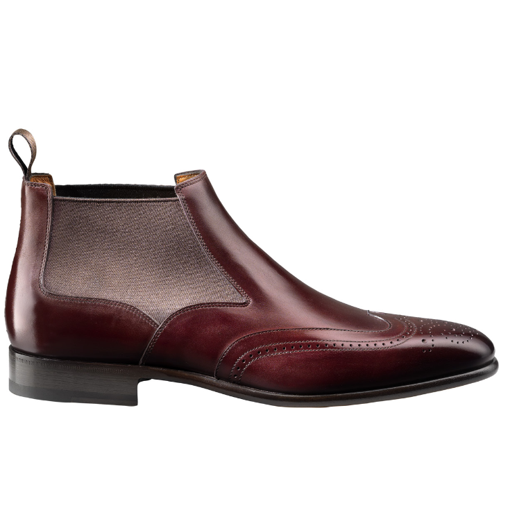 Santoni Ezra 4 Wingtip Beatles Boot Burgundy