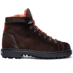 Santoni Farah Suede Mountain Ankle Boots Dark Brown