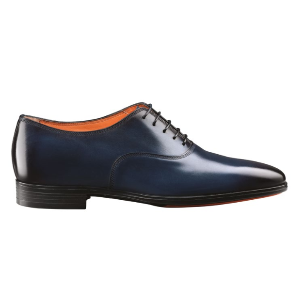 Santoni Fenwick 6 Plain Toe Oxfords Blue