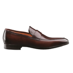 Santoni Fisk 3 Penny Loafers Dark Brown