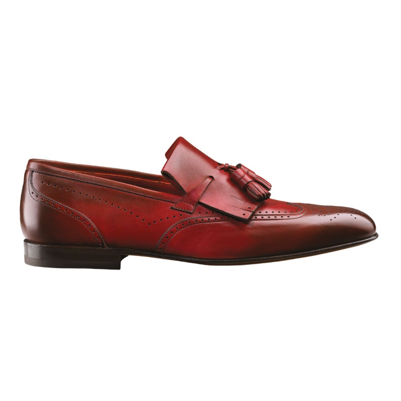 Santoni Floyd 5 Kilty Tassel Loafers Burgundy