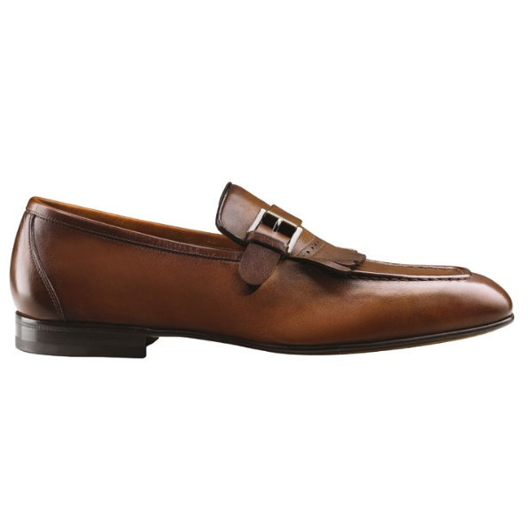 Santoni Foley Kilty Loafers Brown