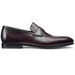 Santoni Fox 3 Penny Loafer Shoes Dark Brown