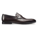 Santoni Fox 3 Penny Loafers Dark Brown