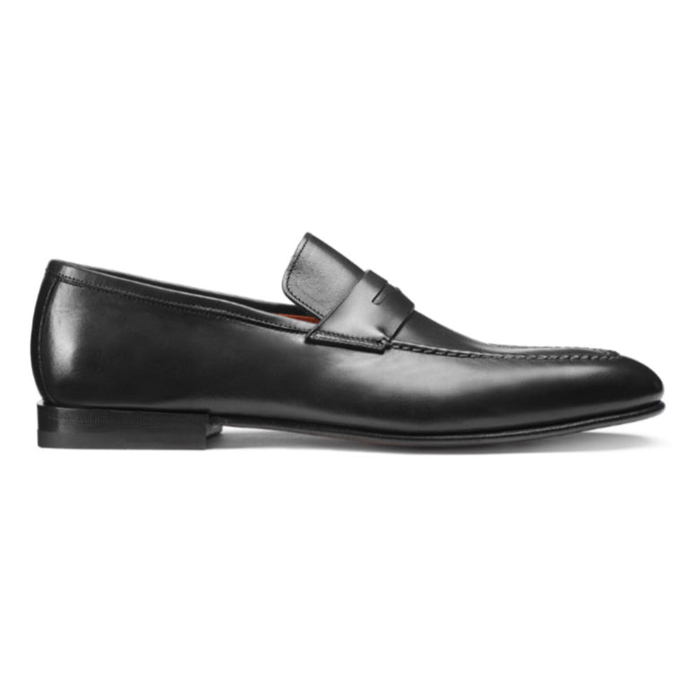 Santoni Fox 1 Penny Loafers Black