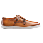 Santoni Fremont 5 Double Monk Strap Sneakers Tan