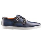 Santoni Fremont 6 Double Monk Strap Sneakers Blue
