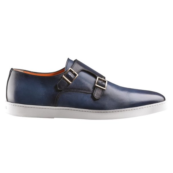 Santoni Fremont 6 Double Monk Strap Sneakers Blue