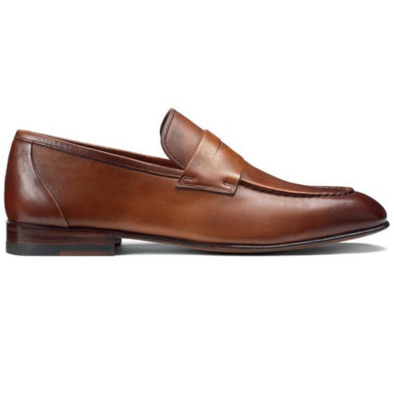 Santoni Gannon 5 Penny Loafer Shoes Brown