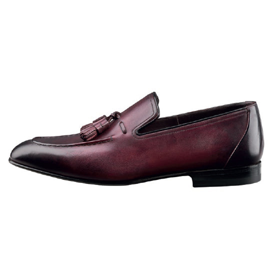Santoni Garcia G4 Tassel Shoes Burgundy