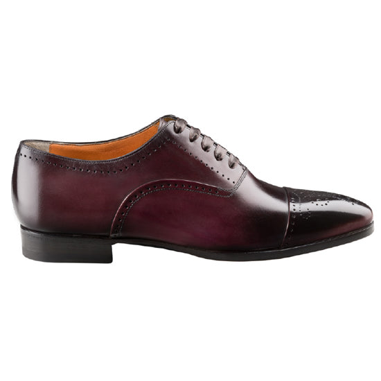Santoni Graham 4 Cap Toe Bal Oxford Burgundy