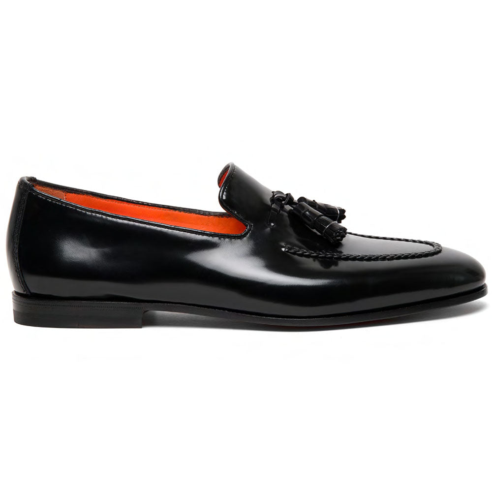 Santoni Grizzly POHN01 Tassel Loafers Black