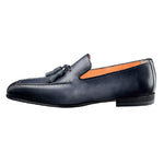Santoni Holden G6 Tassel Loafers Blue