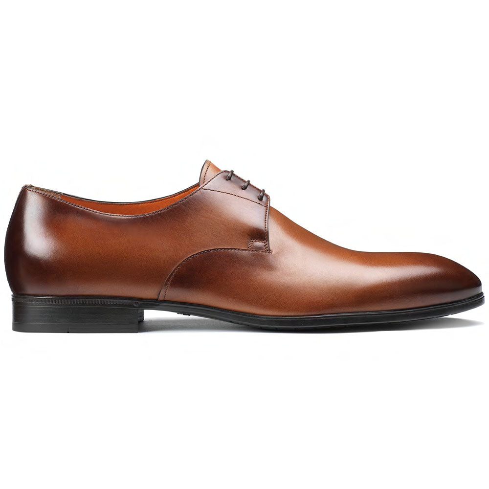 Santoni Induct O1-02 Calfskin Derby Brown