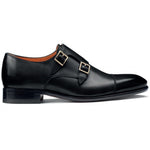 Santoni Innocent 02 Double Buckle Shoes Black
