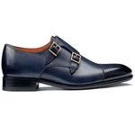 Santoni Innocent O2 Double Buckle Shoes Blue