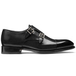 Santoni Ira V1-01 Double Monkstrap Shoes Black