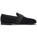 Santoni ISOMER-VLUN01 Velvet Slipper Black