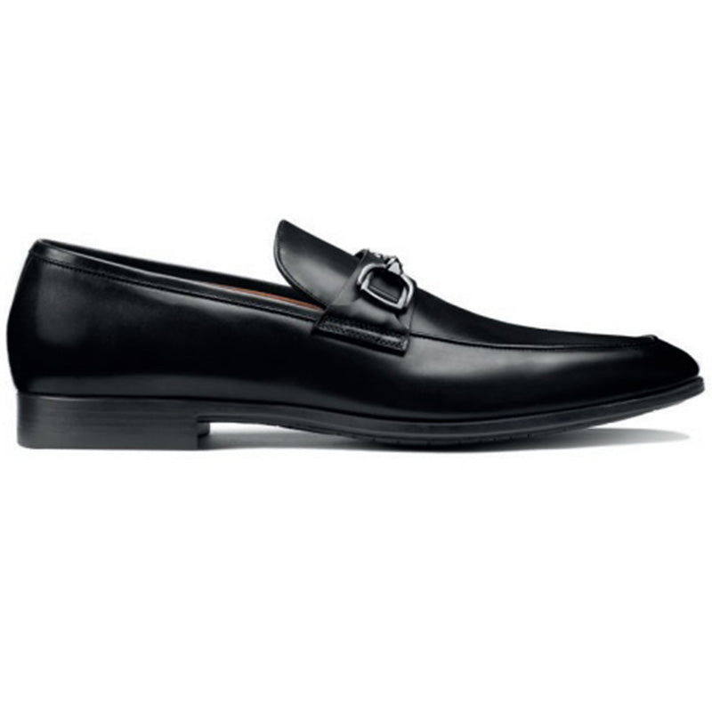 Santoni Ivo O1 Penny Loafer Shoes Black