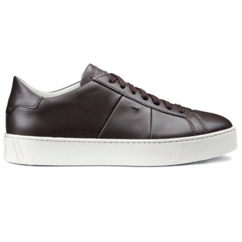 Santoni Jannas DP Calfskin Sneaker Dark Brown