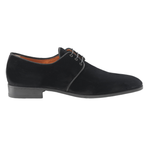 Santoni Knight Velvet Bluchers Black
