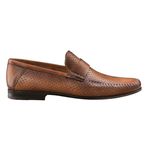 Santoni Paine CL5 Perforated Loafers Tan