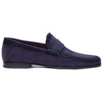 Santoni PAINE-RVRU59 Suede Penny Loafer Blue