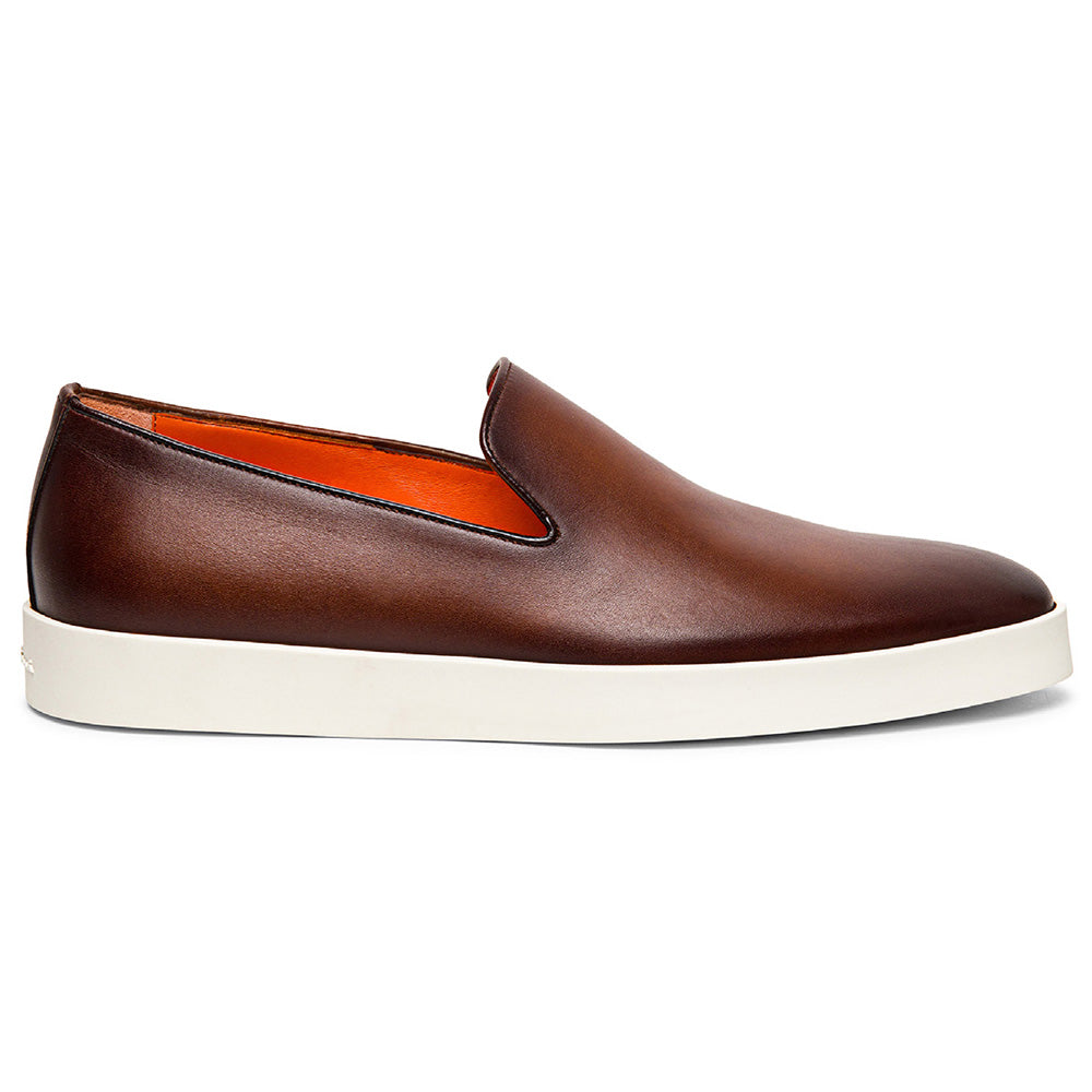 Santoni PANCIA-A-CLBM48 Slip-On Dress Sneaker Brown
