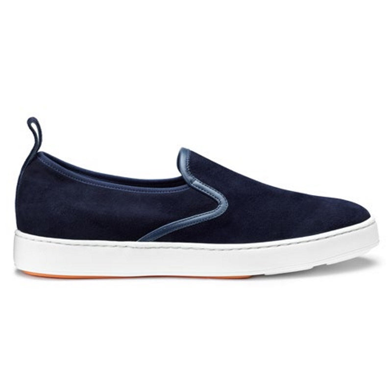 Santoni Panel Suede Sneakers Blue