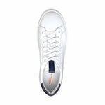 Santoni Part Calfskin Sneakers White/Blue