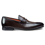 Santoni Pedale Penny Loafers Dark Brown