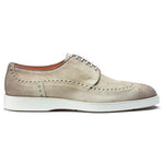 Santoni Perhaps Suede Derby Wingtip Taupe
