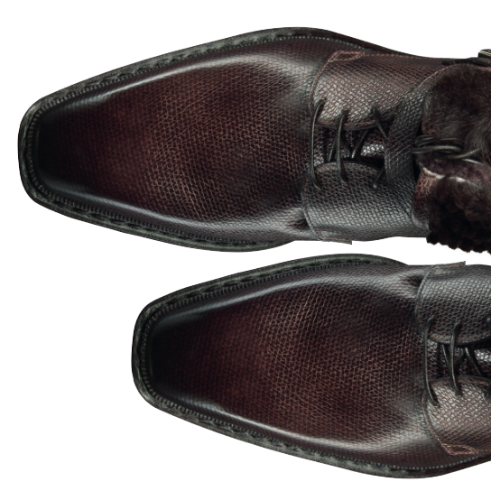 Santoni Quirion M3 Hand Antiqued Hiking Boots Dark Brown