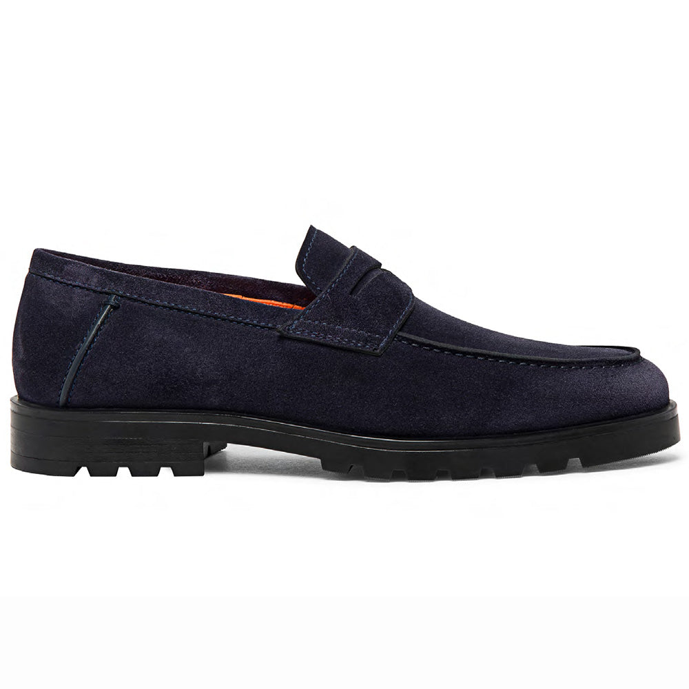 Santoni ROCK LF-SEYU60 Suede Desert Boots Blue