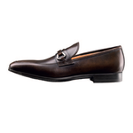 Santoni Santos Side Buckle Slip On Dark Brown