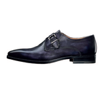 Santoni Squire Monk Strap Shoes Blue