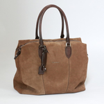 Santoni Suede Weekender Bag Brown