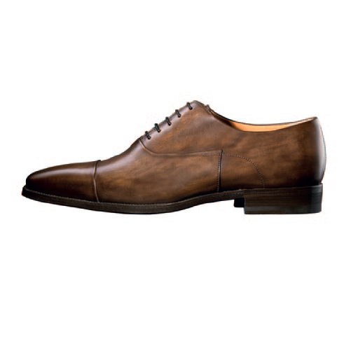 Santoni Sutcliff Hand Antiqued Bal Oxford Brown