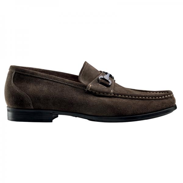 Santoni Tahoe Suede Bit Loafers 