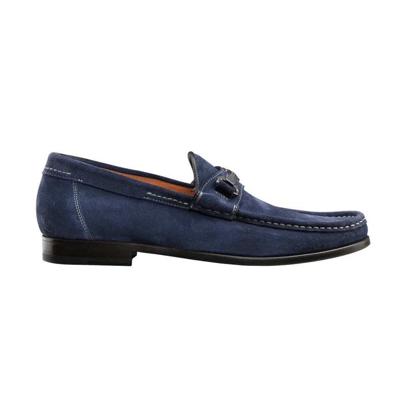 Santoni Tahoe Suede Bit Loafers 