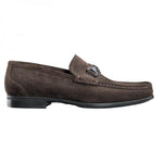 Santoni Tahoe Suede Bit Loafers 