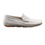 Santoni Tanton E9 Perforated Driving Shoes White